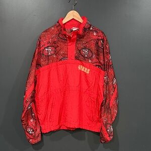 San Francisco 49ers Red Pullover Jacket Apex One
